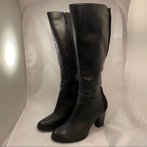 Ladies Me Too Black leather knee boots 8.5